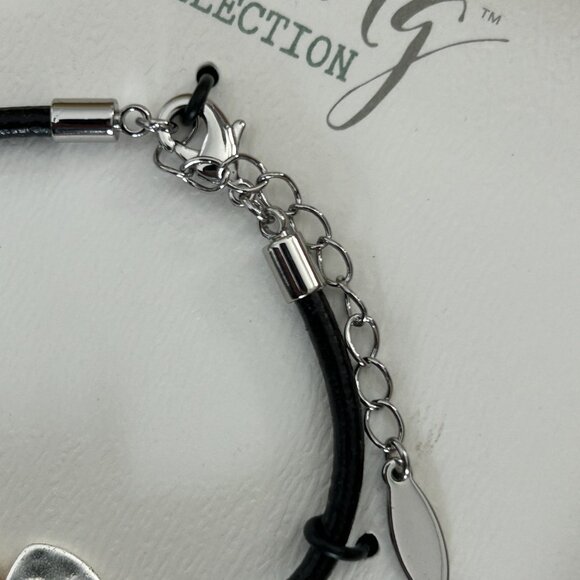 DEMDACO Gold & Silver Tones OS Fits Most Leather and Metal Charm Bracelet Hearts - Picture 5 of 6